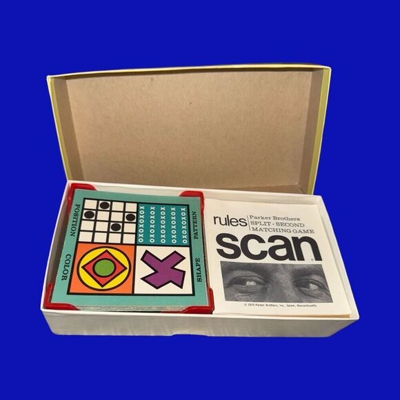 1970s Vintage SCAN Parker Brothers Matching Card Game Complete Original Box - Picture 2 of 6